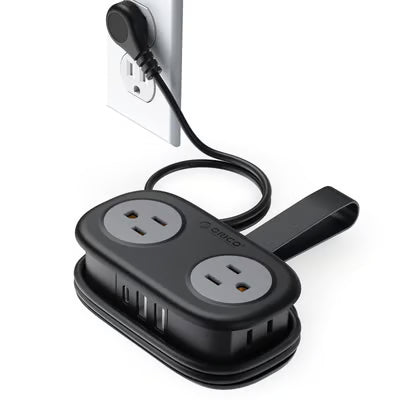 4FT Travel Power Strip with 4 AC Outlets